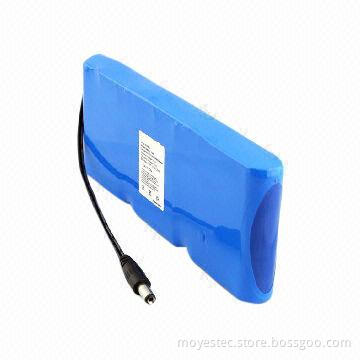12V/6600mAh Lithium Battery Pack with 7.5 to 12.6V Operating Voltages